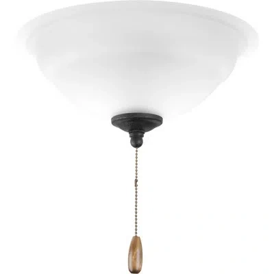 Progress Lighting Bowl 2 - Light Universal Ceiling Fan Bowl Light Kit In Brushed Nickel,white
