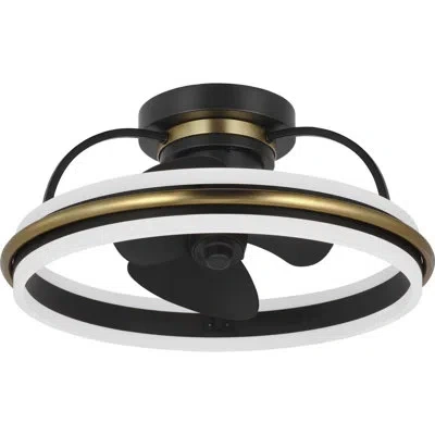 Progress Lighting Burnett 20.75'' Ceiling Fan With Led Lights In Matte Black