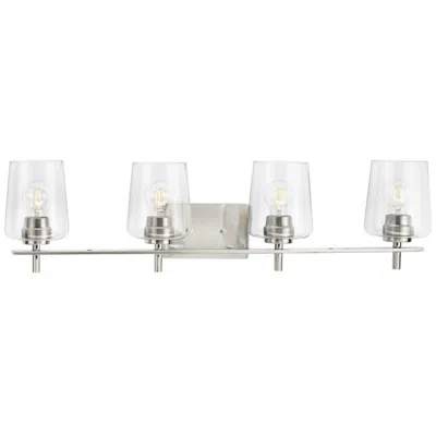 Progress Lighting Calais Collection Four-light New Traditional Clear Glass Bath Vanity Light