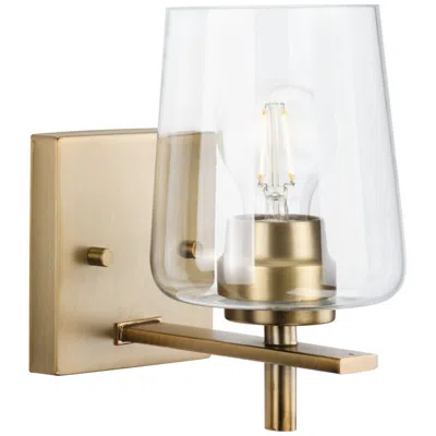 Progress Lighting Calais Collection One-light New Traditional Clear Glass Bath Vanity Light In Multi