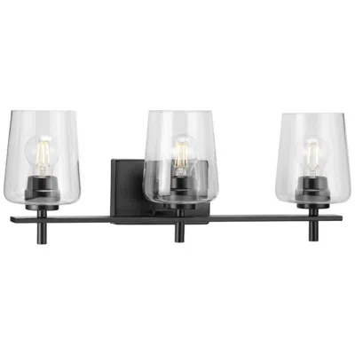 Progress Lighting Calais Collection Three-light Clear Glass New Traditional Bath Vanity Light