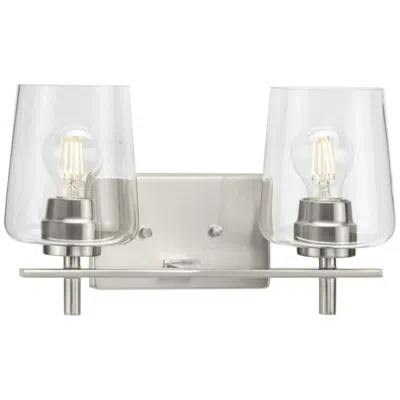Progress Lighting Calais Collection Two-light New Traditional Clear Glass Bath Vanity Light