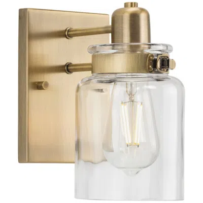Progress Lighting Calhoun Collection One-light Clear Glass Farmhouse Bath Vanity Light