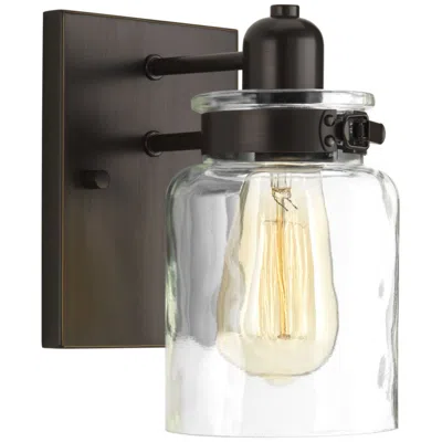 Progress Lighting Calhoun Collection One-light Clear Glass Farmhouse Bath Vanity Light