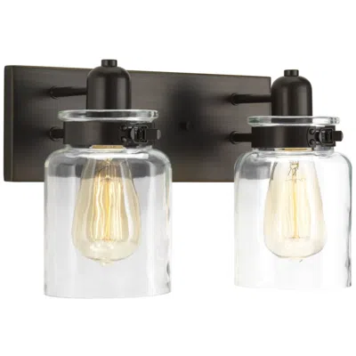 Progress Lighting Calhoun Collection Two-light Clear Glass Farmhouse Bath Vanity Light