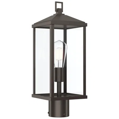 Progress Lighting Cantley Outdoor Post Mount Lantern Light With Clear Glass Panels