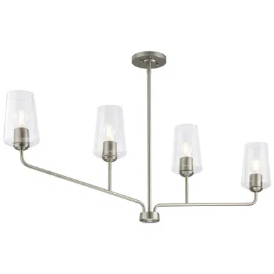 Progress Lighting Celino Four-light Linear Chandelier In Gray