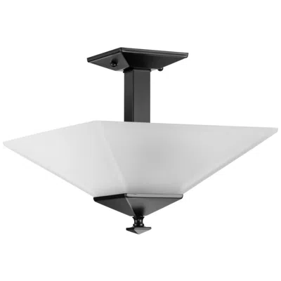 Progress Lighting Clifton Heights Collection 12-3/4" Two-light Semi-flush