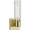 Progress Lighting Collection One-light Clear Glass Modern Style Bath Vanity Wall Light