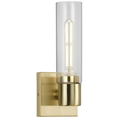 Progress Lighting Collection One-light Clear Glass Modern Style Bath Vanity Wall Light