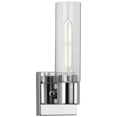 Progress Lighting Collection One-light Clear Glass Modern Style Bath Vanity Wall Light