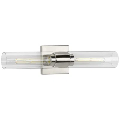 Progress Lighting Collection Two-light Clear Glass Modern Style Bath Vanity Wall Light