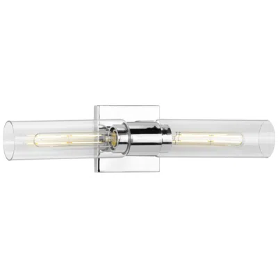 Progress Lighting Collection Two-light Clear Glass Modern Style Bath Vanity Wall Light