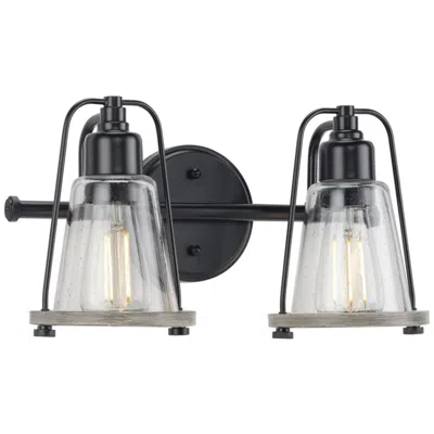 Progress Lighting Collection Two-light Clear Seeded Farmhouse Style Bath Vanity Wall Light