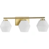 Progress Lighting Copeland 3 - Light Dimmable Vanity Light In Brushed Gold