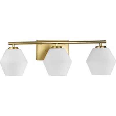 Progress Lighting Copeland 3 - Light Dimmable Vanity Light In Brushed Gold