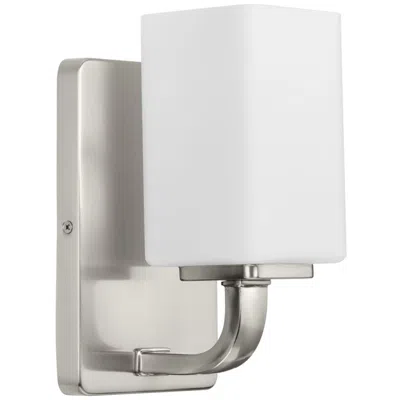 Progress Lighting Cowan Collection One-light Modern Etched Opal Glass Bath Vanity Light