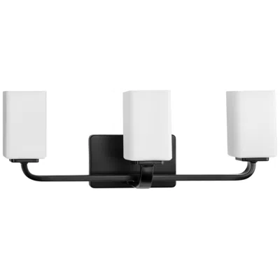 Progress Lighting Cowan Collection Three-light Modern Etched Opal Glass Bath Vanity Light
