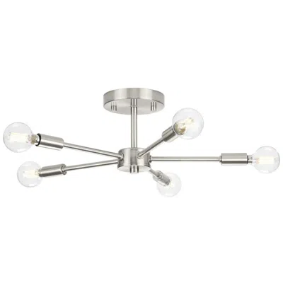 Progress Lighting Delayne Collection Five-light Semi-flush Mount Light