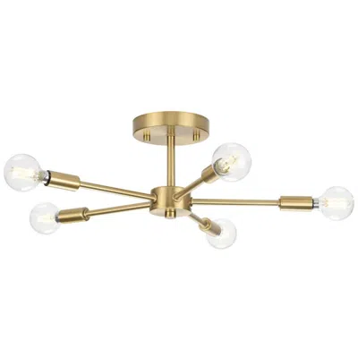 Progress Lighting Delayne Collection Five-light Semi-flush Mount Light