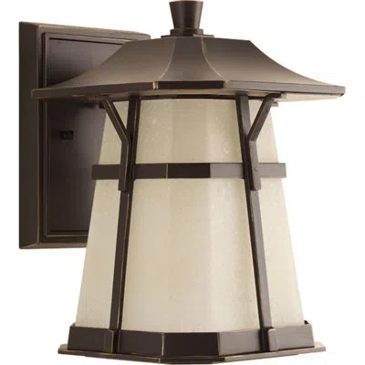 Progress Lighting Derby Antique Bronze Frosted Glass Outdoor Wall Lantern In Antique Bronze;powder Coated Finish