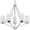 Progress Lighting Elevate Collection Five-light Etched White Glass Chandelier Light