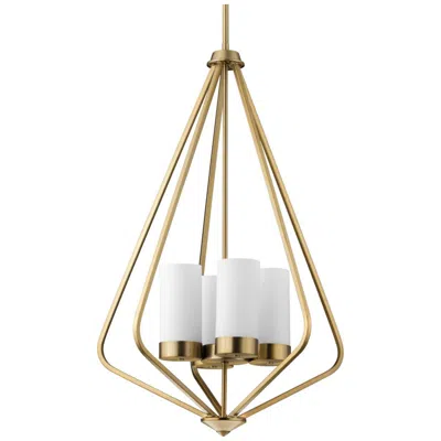 Progress Lighting Elevate Collection Four-light Etched White Glass Hanging Pendant Light