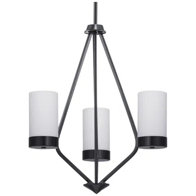 Progress Lighting Elevate Collection Three-light Etched White Glass Chandelier Light