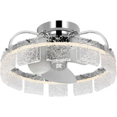 Progress Lighting Fanin 20'' Ceiling Fan With Led Lights In Polished Chrome