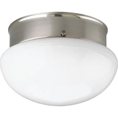 Progress Lighting Fitter 1 Light Flush Mount In Brushed Nickel