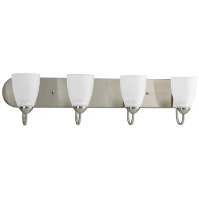 Progress Lighting Gather Collection Brushed Nickel 4-light Vanity Light