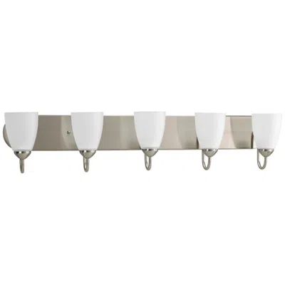 Progress Lighting Gather Collection Brushed Nickel 5-light Vanity Light