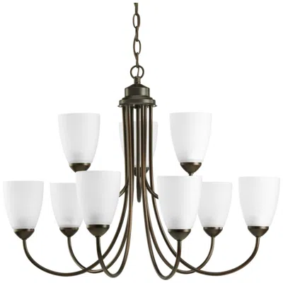 Progress Lighting Gather Collection Nine-light, Two-tier Chandelier
