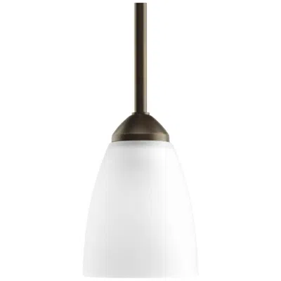 Progress Lighting Gather Collection One-light Etched Glass Mini-pendant Light