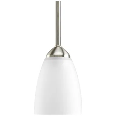 Progress Lighting Gather Collection One-light Etched Glass Mini-pendant Light