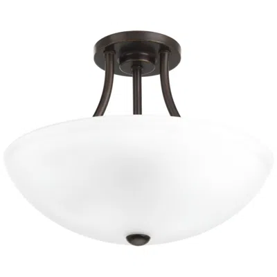 Progress Lighting Gather Collection Two-light 12-7/8" Semi-flush Convertible