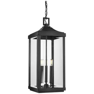 Progress Lighting Gibbes Street Collection Textured Black 3-light Hanging Lantern