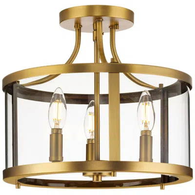 Progress Lighting Gilliam Collection 13 In. Three-light Semi-flush Mount