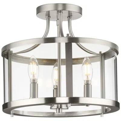 Progress Lighting Gilliam Collection 13 In. Three-light Semi-flush Mount