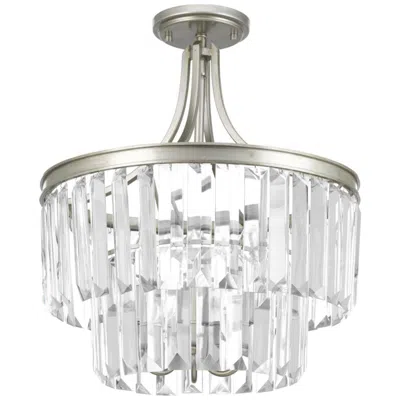 Progress Lighting Glimmer Collection 3-light 19" Semi-flush Convertible