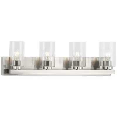 Progress Lighting Goodwin Collection Four-light Modern Vanity Light With Clear Glass
