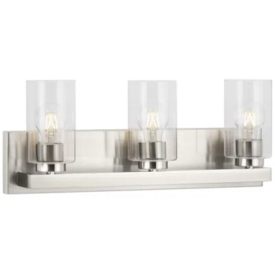Progress Lighting Goodwin Collection Three-light Modern Vanity Light With Clear Glass