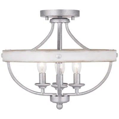Progress Lighting Gulliver Collection Four-light 14-1/4" Semi-flush Convertible