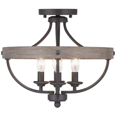 Progress Lighting Gulliver Collection Four-light 14-1/4" Semi-flush Convertible