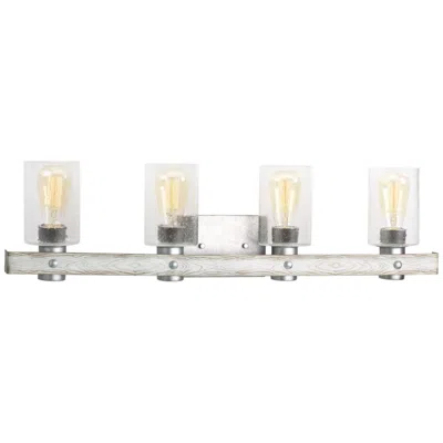 Progress Lighting Gulliver Collection Four-light Clear Seeded Glass Coastal Bath Vanity Light
