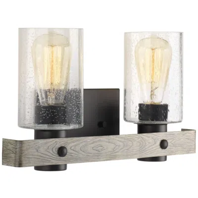 Progress Lighting Gulliver Collection Two-light Clear Seeded Glass Coastal Bath Vanity Light