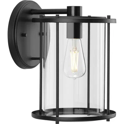 Progress Lighting Gunther Steel Wall Light In Matte Black