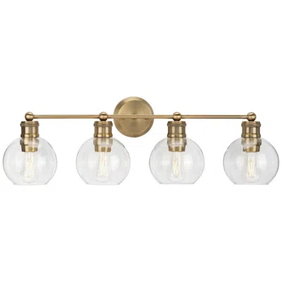 Progress Lighting Hansford Collection Four-light Clear Glass Coastal Bath Vanity Light