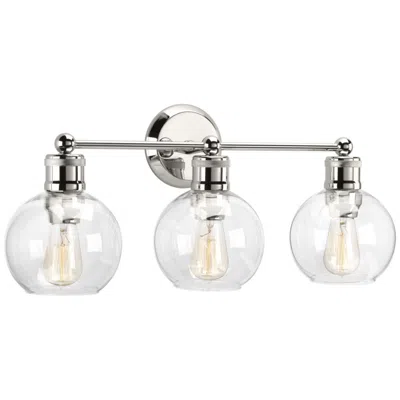 Progress Lighting Hansford Collection Three-light Clear Glass Coastal Bath Vanity Light