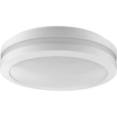 Progress Lighting Hard Nox White 12-in Die Cast Round Flush Mount Light In Satin White